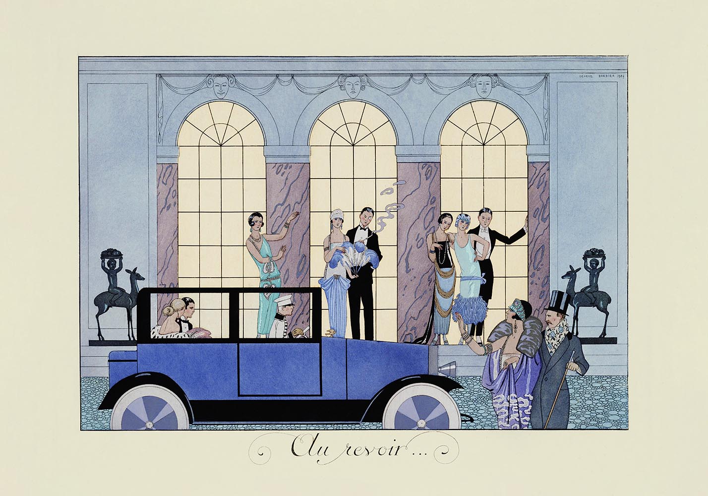 Au Revoir Vintage Fashion Illustration Poster by George Barbier