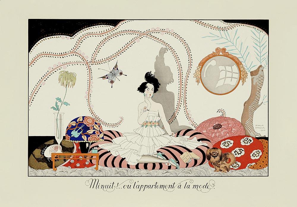 Minhuit ... ou l_appartement a la mode Vintage Fashion Illustration Poster by George Barbier