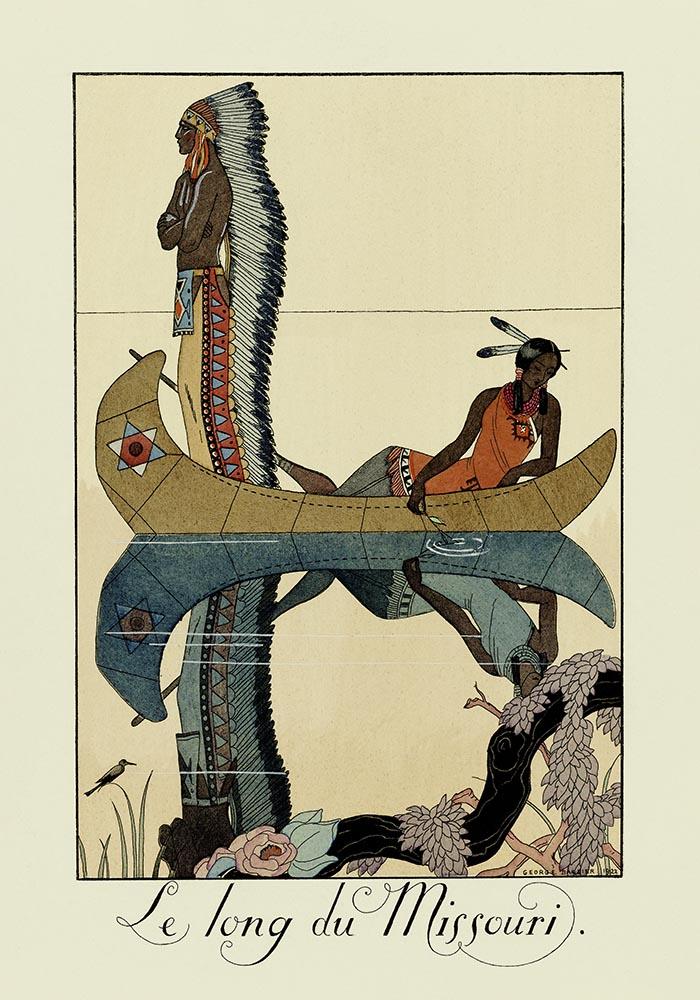 Le lang de Missouri Vintage Fashion Illustration Poster by George Barbier