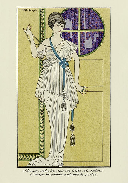 Grande Robe du Soir Vintage Fashion Illustration Poster by George Barbier