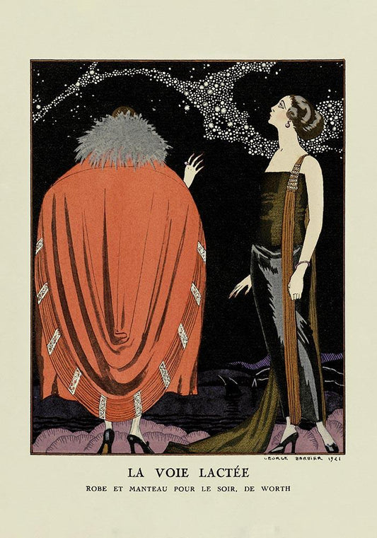 La Voie Lactée Vintage Fashion Illustration Poster by George Barbier