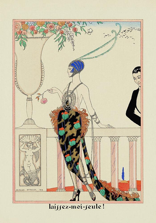 Laissez Moi Feule Vintage Fashion Illustration Poster by George Barbier