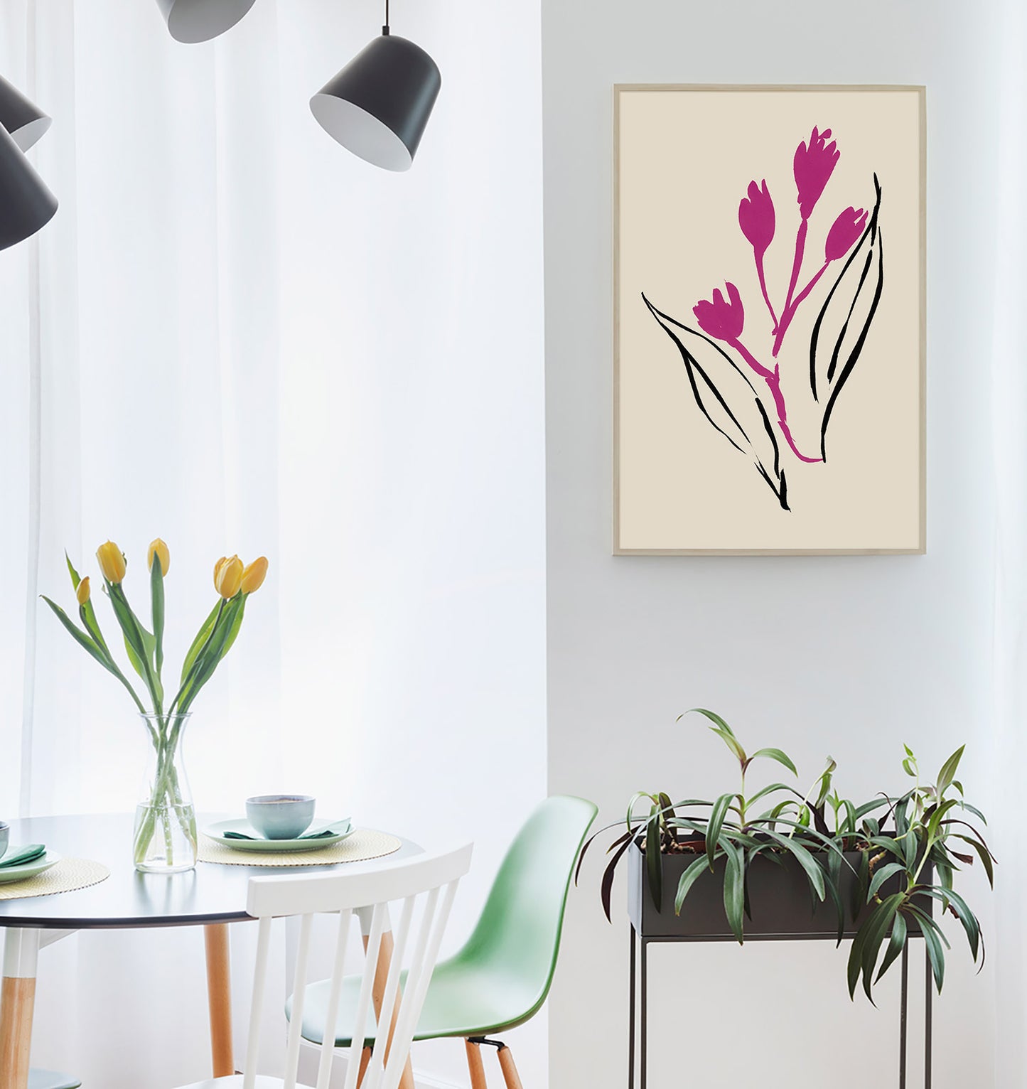 Magenta and Black lines