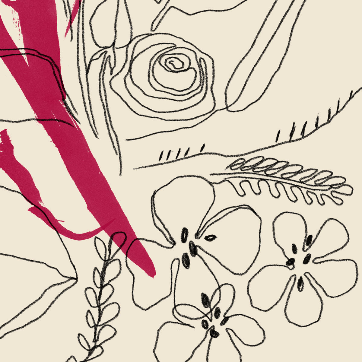Bouquet Magenta and Black