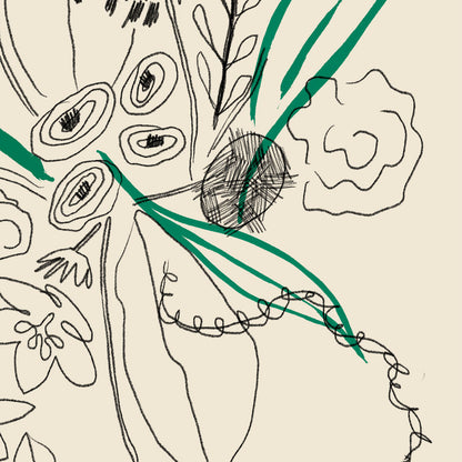 Bouquet Green and Black lines