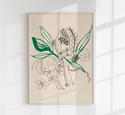 Bouquet Green and Black lines