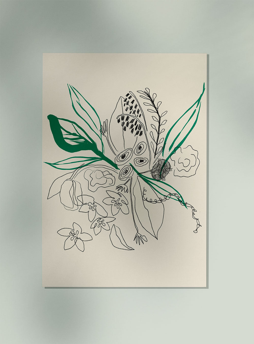 Bouquet Green and Black lines
