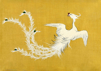 White Phoenix by Kamisaka Sekka Japanese Art Poster