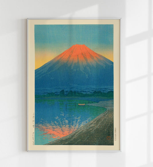 Lake Yamanaka and Mt. Fuji by Hasui Japanese Art Poster 