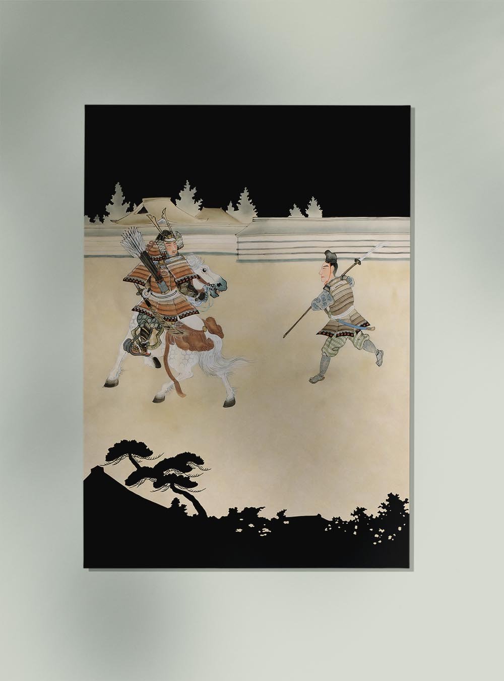 The Samurai Battle Kimono Japanese Poster