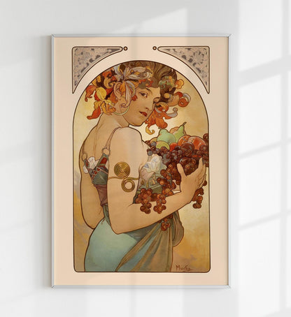 Fruit by Alphonse Mucha Art Poster