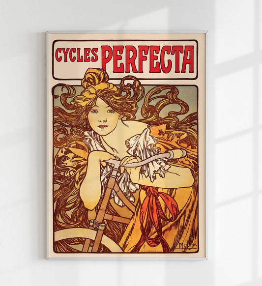 Cycles Perfecta by Alphonse Mucha Art Nouveau Poster