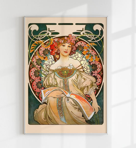 Reverie by Alphonse Mucha Art Nouveau Poster