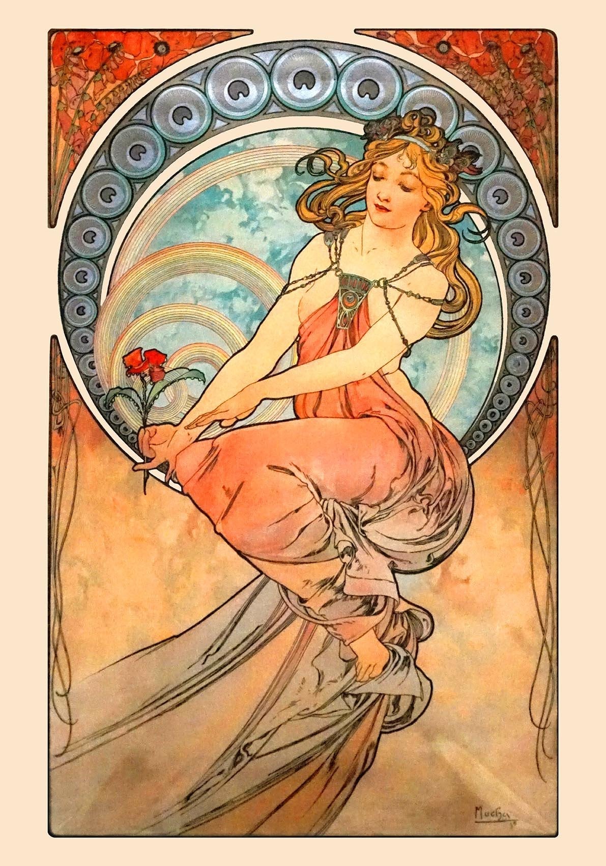 La Peinture by Alphonse Mucha Art Nouveau Poster