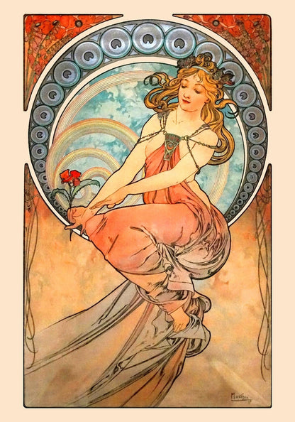 La Peinture by Alphonse Mucha Art Nouveau Poster