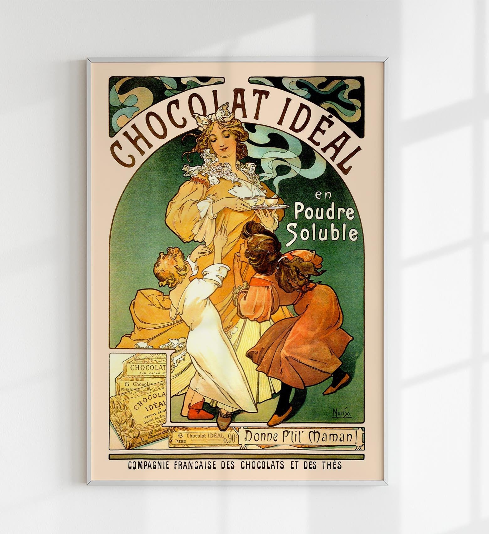 Chocolat Ideal by Alphonse Mucha Art Nouveau Poster