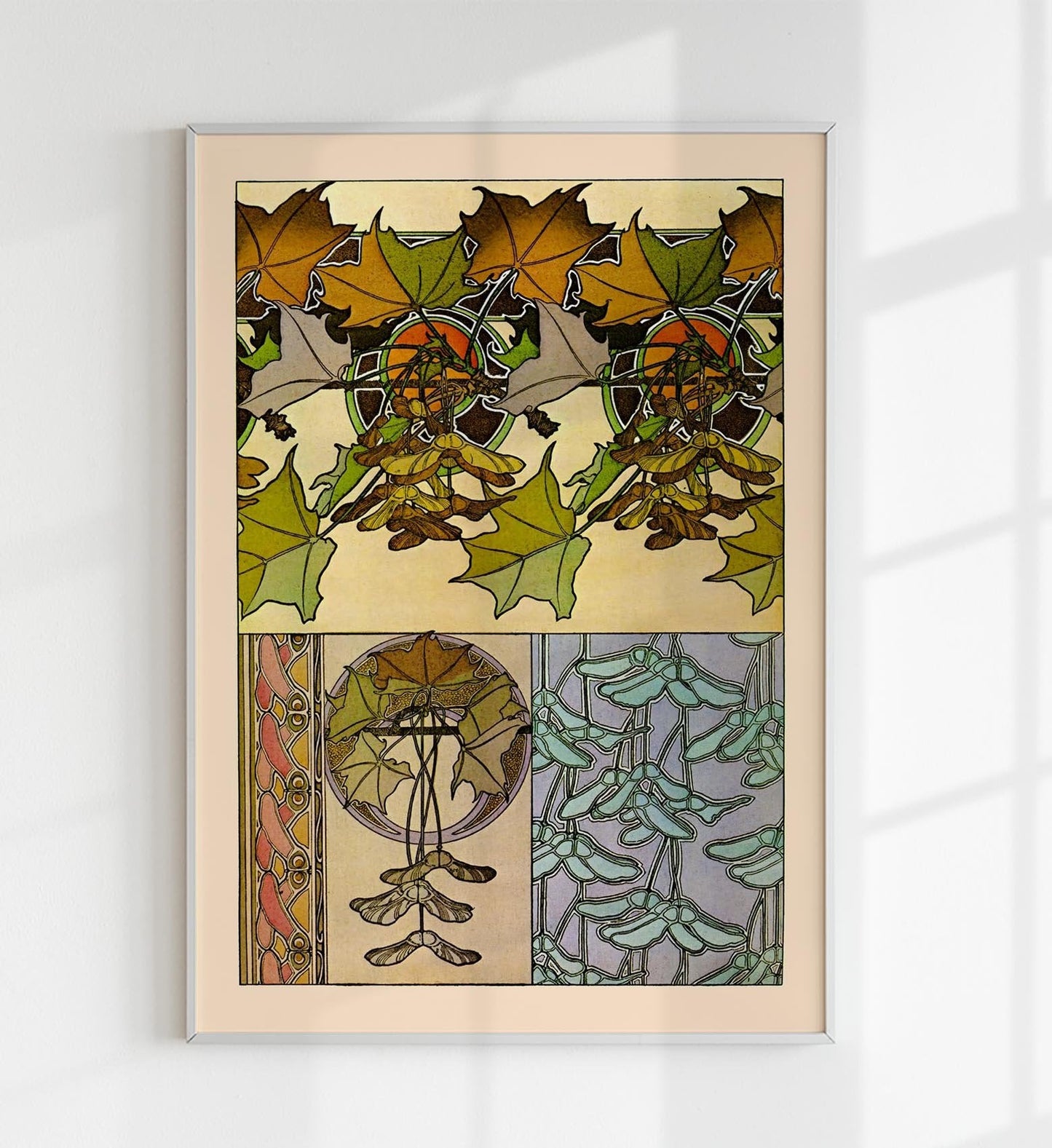 Oak Leaves by Alphonse Mucha Art Nouveau Poster