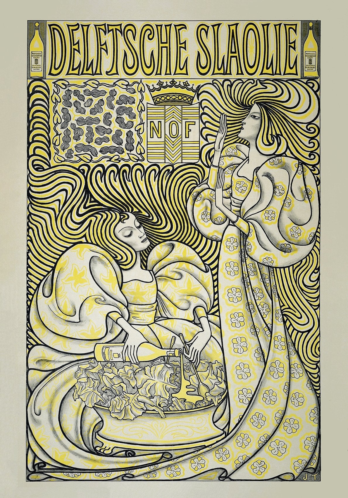 Salad Oil Ad Vintage Poster by Jan Toorop