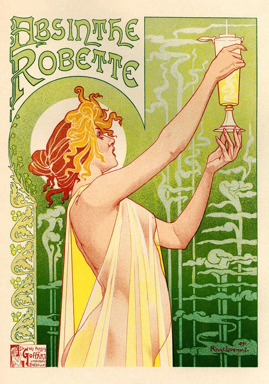 Absinthe Robette Advertising Art Nouveau Vintage Poster