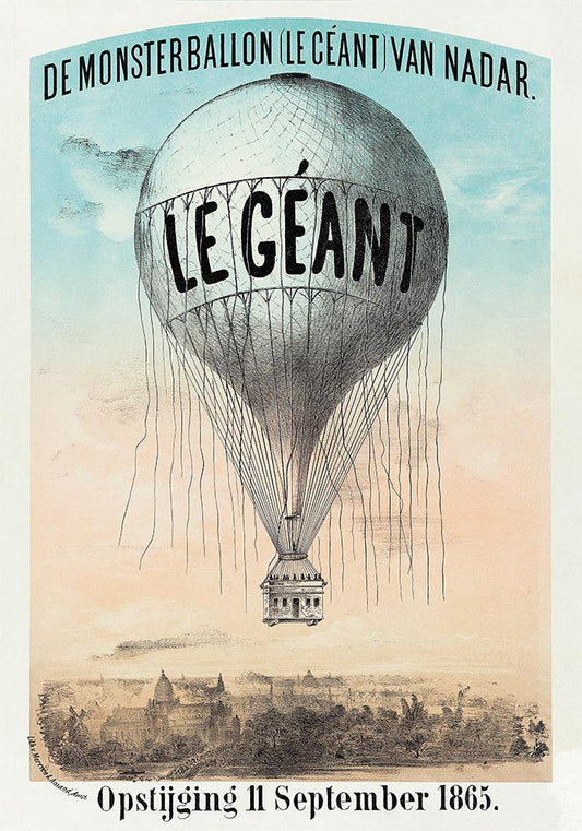 Balloon Le Giants Poster - Perfect for Kids Room ! - Kuriosis Vintage Prints