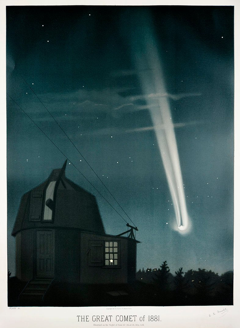 The Great Comet Antique Astronomical Poster