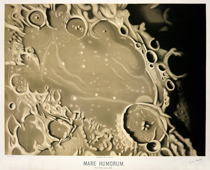 Mare Humorum Vintage Astronomical Poster